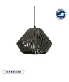 GLOBOSTAR® NUI 205-0069 Boho Κρεμαστό Φωτιστικό Οροφής με Ντουί 1 x E27 AC 220-240V IP20 - Πρασίνο - M36 x Π36 x Υ27cm